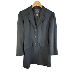 Vintage The Limited Womens Wool Blend Long Blazer Jacket Dark Green Size XS